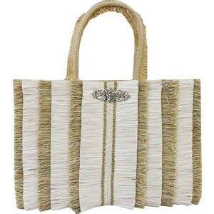 stileo borsa bianca e beige